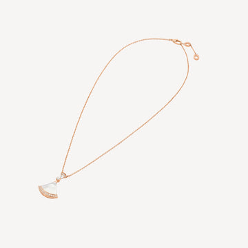 Deki Jewels Divas'Dream Necklace,925 Silver,18k Gold Plated,Cubic Zircon Paved
