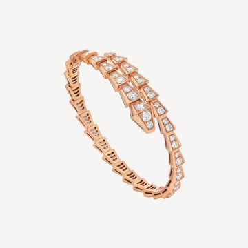 Deki Jewels Serpenti Bracelet,18k Rose Gold Plated,Cubic Zircon Paved