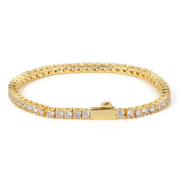 Round Cut Tennis Bracelet in Yellow Gold - 3mm