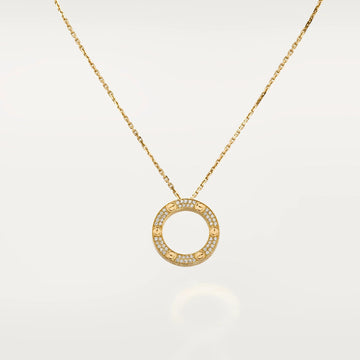 Deki Jewels Necklace,18k Gold Plated,Cubic Zircon Paved