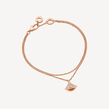 Deki Jewels Divas'Dream Bracelet,925 Silver,18k Rose Gold Plated,Cubic Zircon Paved