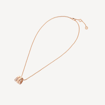 Deki Jewels Serpenti Necklace,925 Silver,18k Rose Gold Plated,Inlaid cubic zircon