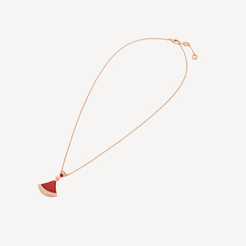 Deki Jewels Divas'Dream Necklace,925 Silver,18k Gold Plated,Red Agate