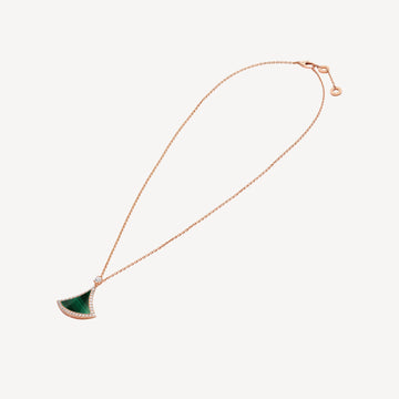 Deki Jewels Divas'Dream Necklace,925 Silver,Green Agate
