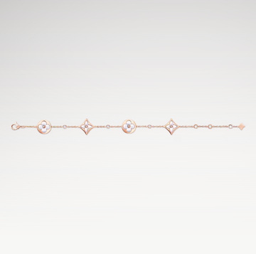 Deki Jewels Color Blossom Multi-Pattern Bracelet,Plated With 18k Rose Gold, White Mother-of-Pearl, And Zircon