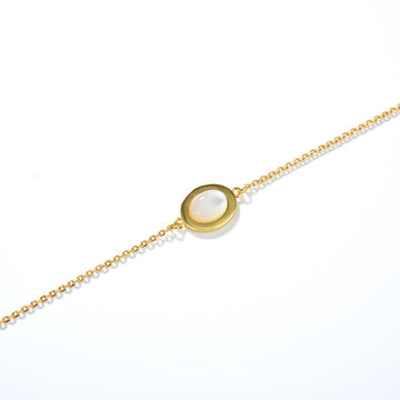 Deki Jewels Natural Moonstone Bracelet,925 Silver,18k Yellow Gold Plated