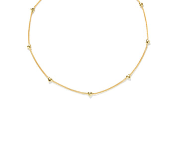 Deki Jewels Heart Necklace Necklace,925 Silver, 18k Gold Plated,9 Motifs