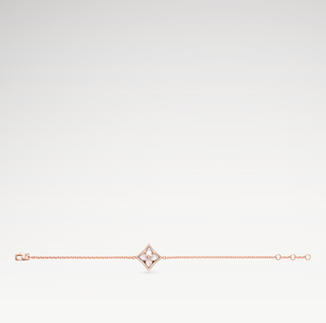 Color Blossom Star Bracelet, Plated With 18k Rose Gold, White Mother-of-Pearl