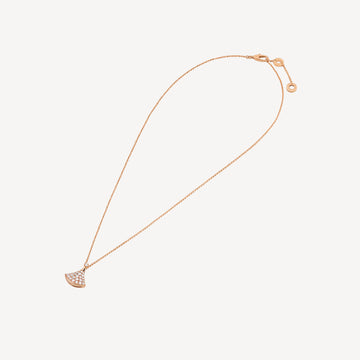 Deki Jewels Divas'Dream Necklace,18k Rose Gold Plated,Cubic Zircon Paved