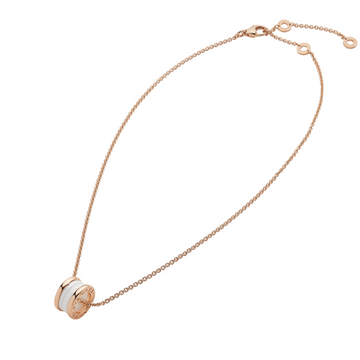 Deki Jewels B.zero1 necklace,925 Silver,18k Gold Plated, white ceramic pendant