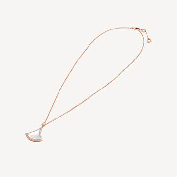 Deki Jewels Divas'Dream Necklace,925 Silver,18k Gold Plated,Mother of Pearl