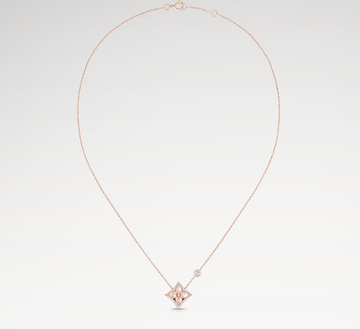 Color Blossom Necklace, 18k Gold Plated, Pink Mother-Of-Pearl, And Zirconia Diamond