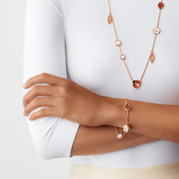 Ladybug Bracelet,925 Silver, 18k Rose Gold Plated