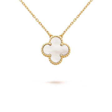 Deki Jewels Clover Leaf Necklace, 925 Silver, 18k Gold Plated