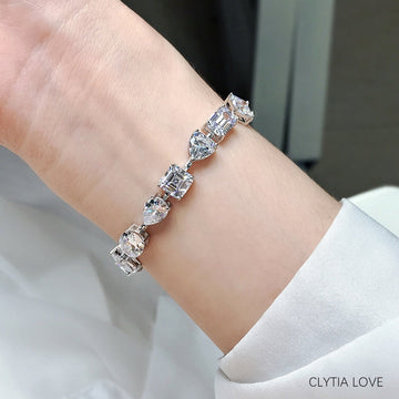Deki Jewels High Carbon Diamond 925 Sterling Silver Bracelet