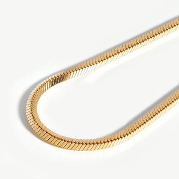 Deki Jewels Square Snake Chain Bracelet,925 Silver,18k Yellow Gold Plated
