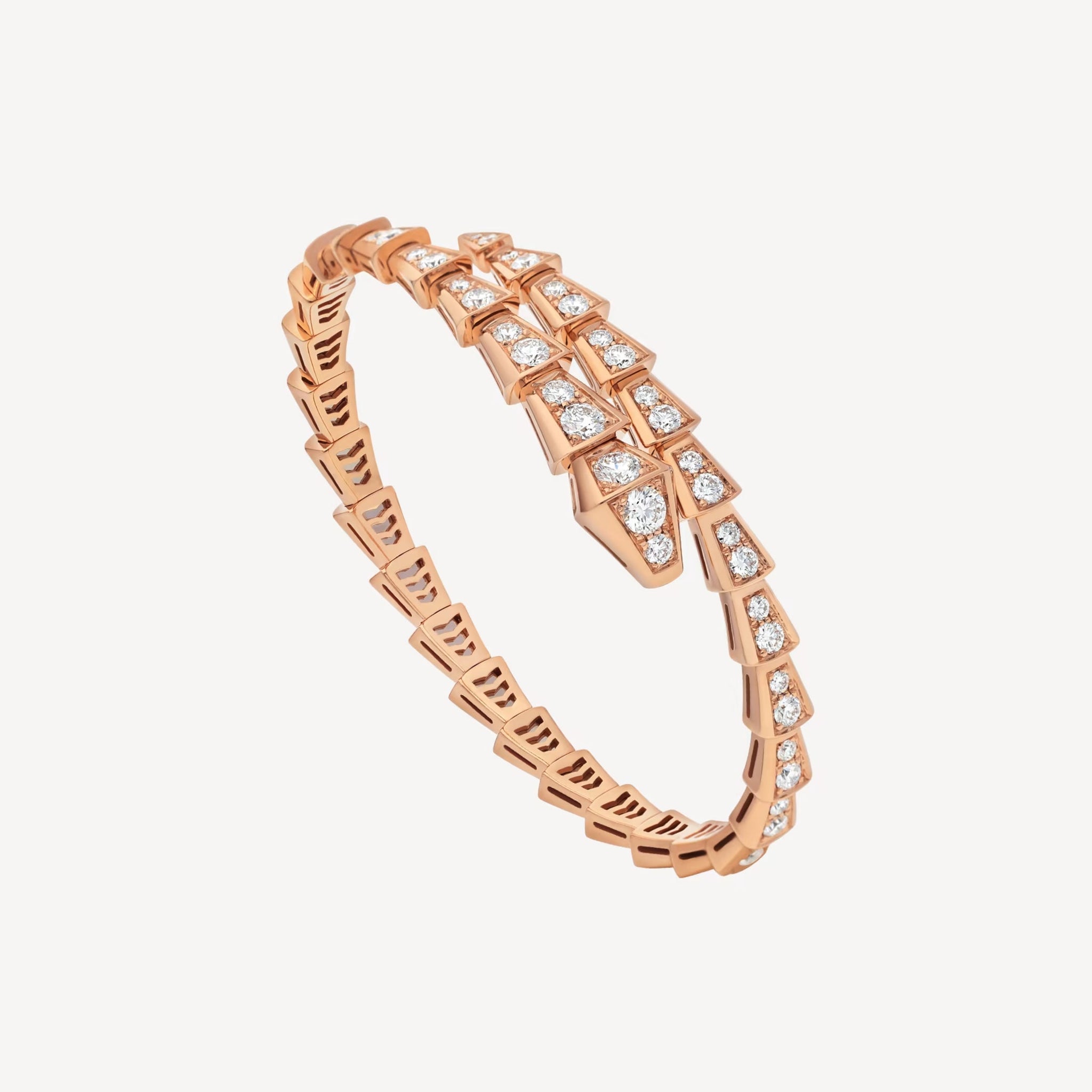 Deki Jewels Serpenti Bracelet,18k Rose Gold Plated,Cubic Zircon Paved