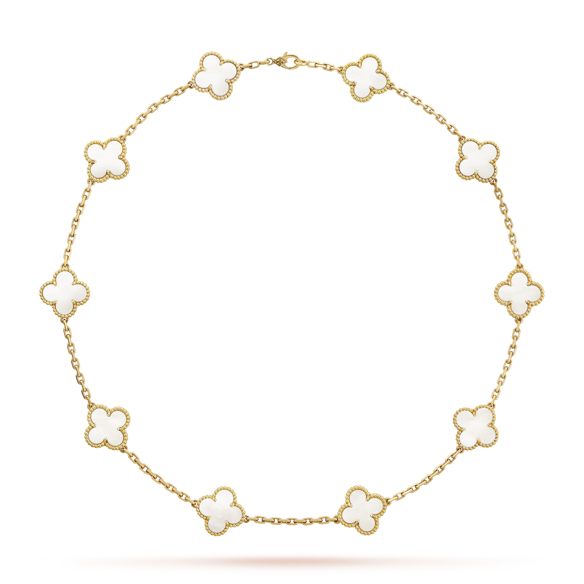 Deki Jewels Clover Leaf  Necklace,925 Silver, 18k Gold Plated,10 Motifs