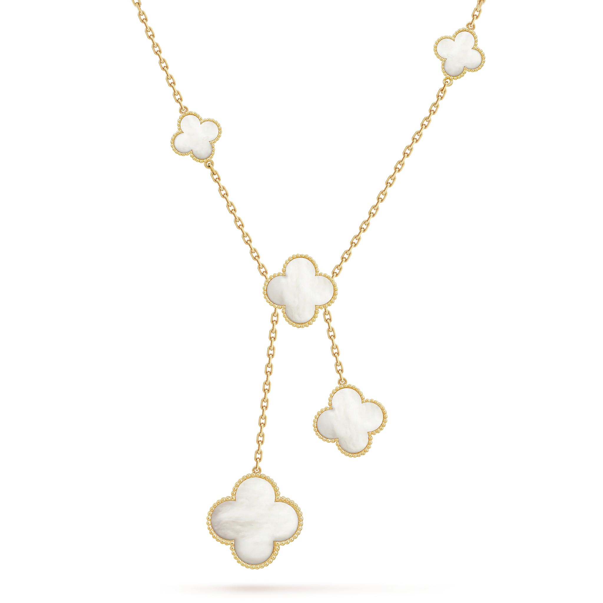 Deki Jewels Clover Leaf  Necklace,925 Silver, 18k Gold Plated,6 Motifs