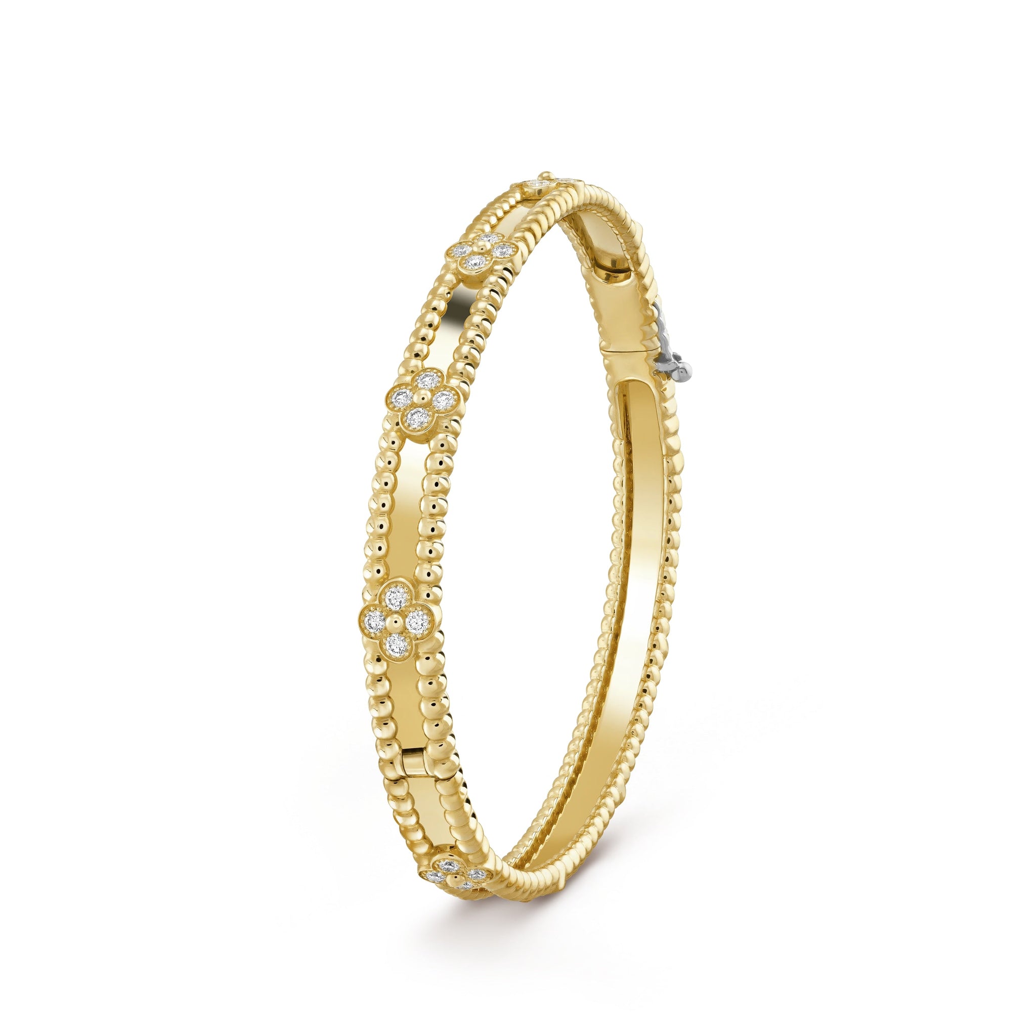 Deki Jewels Perlee Sweet Clovers Bracelet,18k Gold Plated
