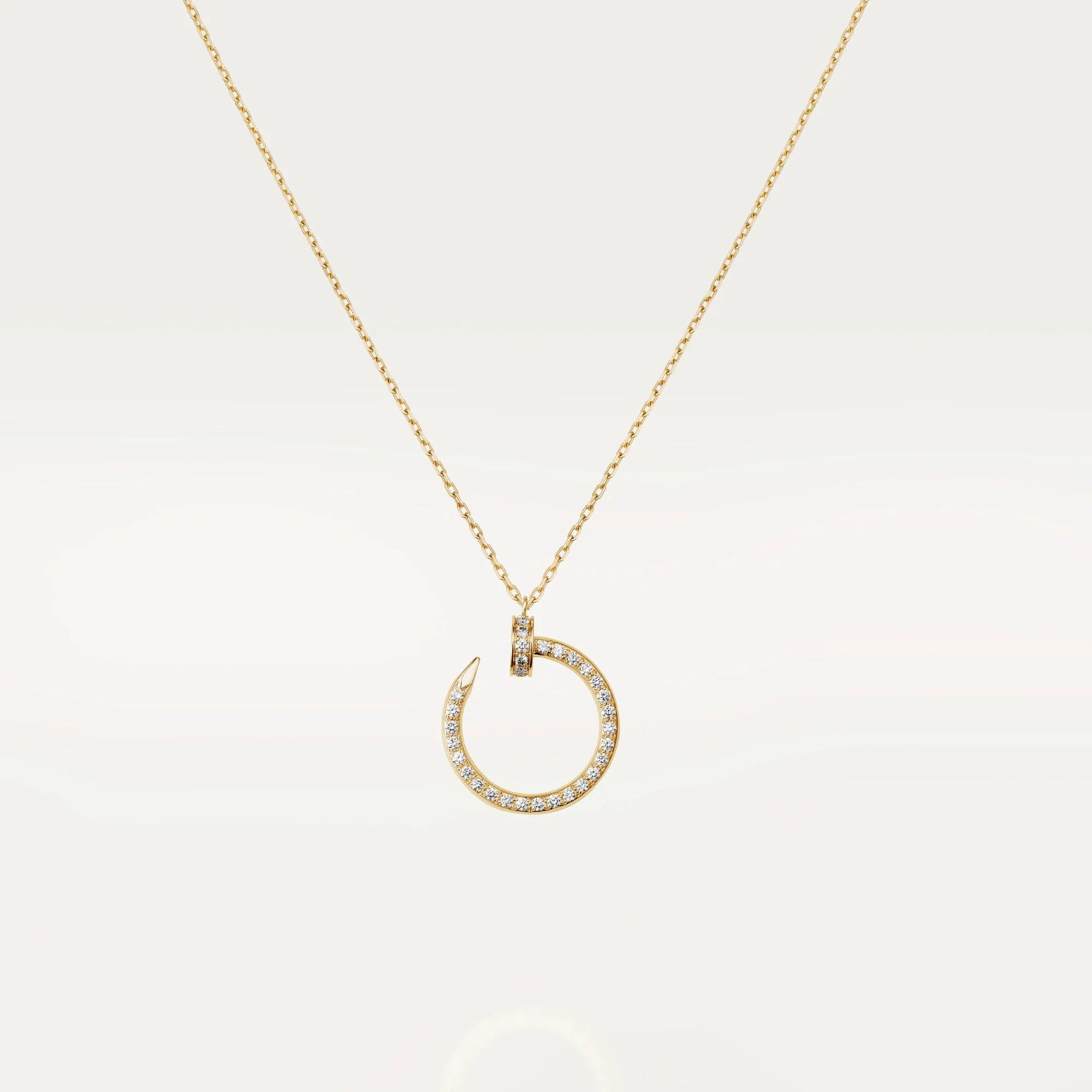 Deki Jewels Juste Un Clou Necklace,18k Gold Plated,Cubic Zircon Paved