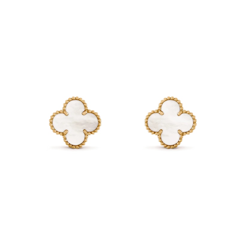 Deki Jewels Clover Leaf Earstuds,925 Silver, 18k Gold Plated