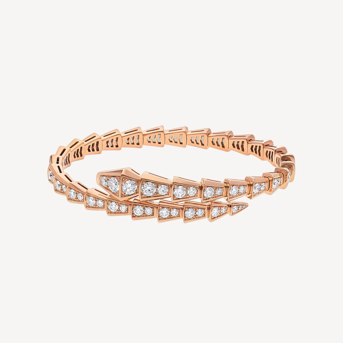 Deki Jewels Serpenti Bracelet,18k Rose Gold Plated,Cubic Zircon Paved