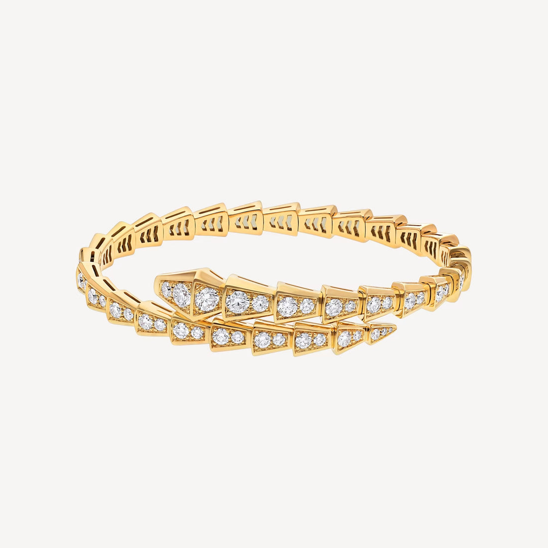 Deki Jewels Serpenti Bracelet,18k Yellow Gold Plated,Cubic Zircon Paved
