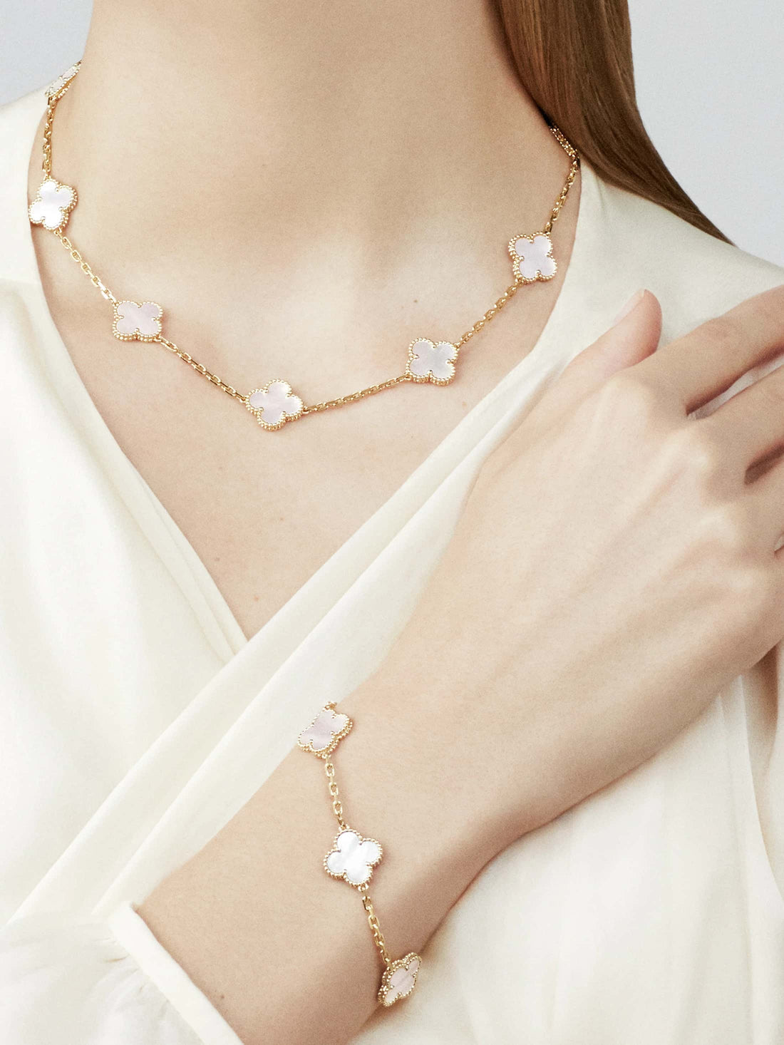 Deki Jewels Clover Leaf  Necklace,925 Silver, 18k Gold Plated,10 Motifs