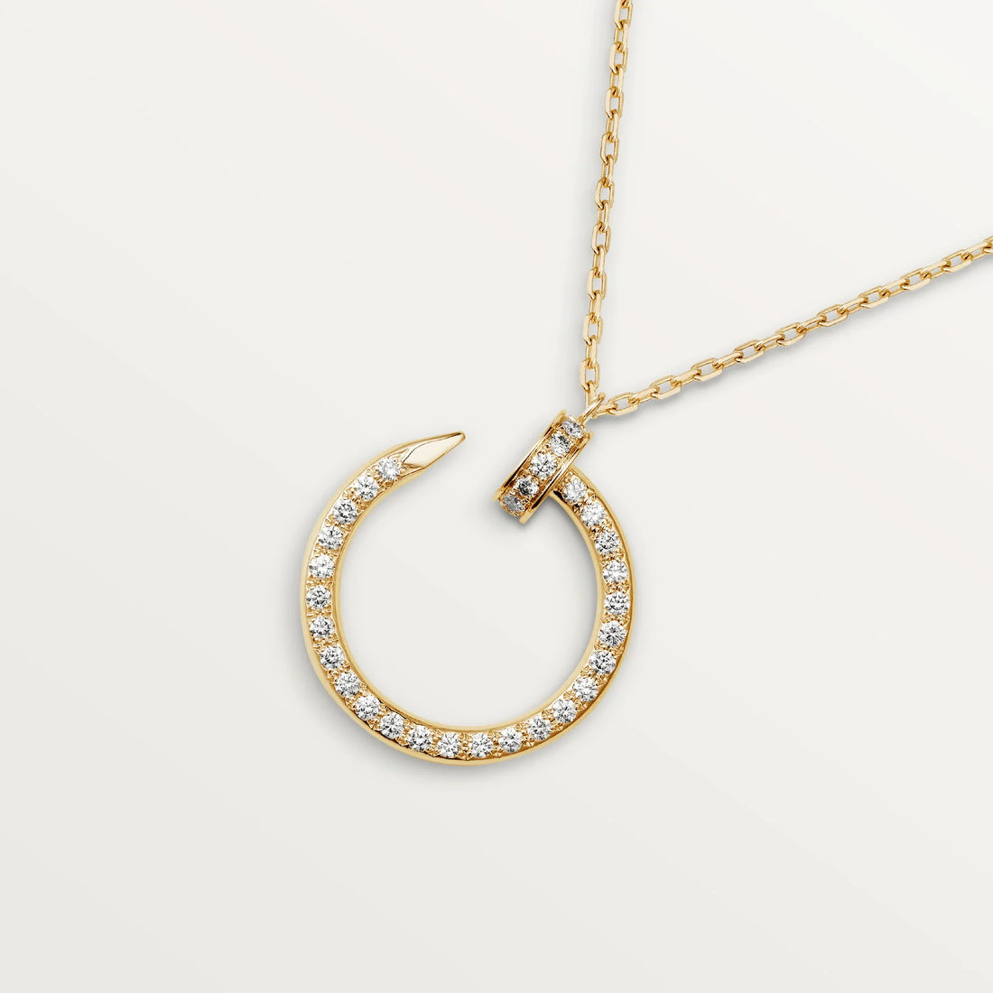 Deki Jewels Juste Un Clou Necklace,18k Gold Plated,Cubic Zircon Paved