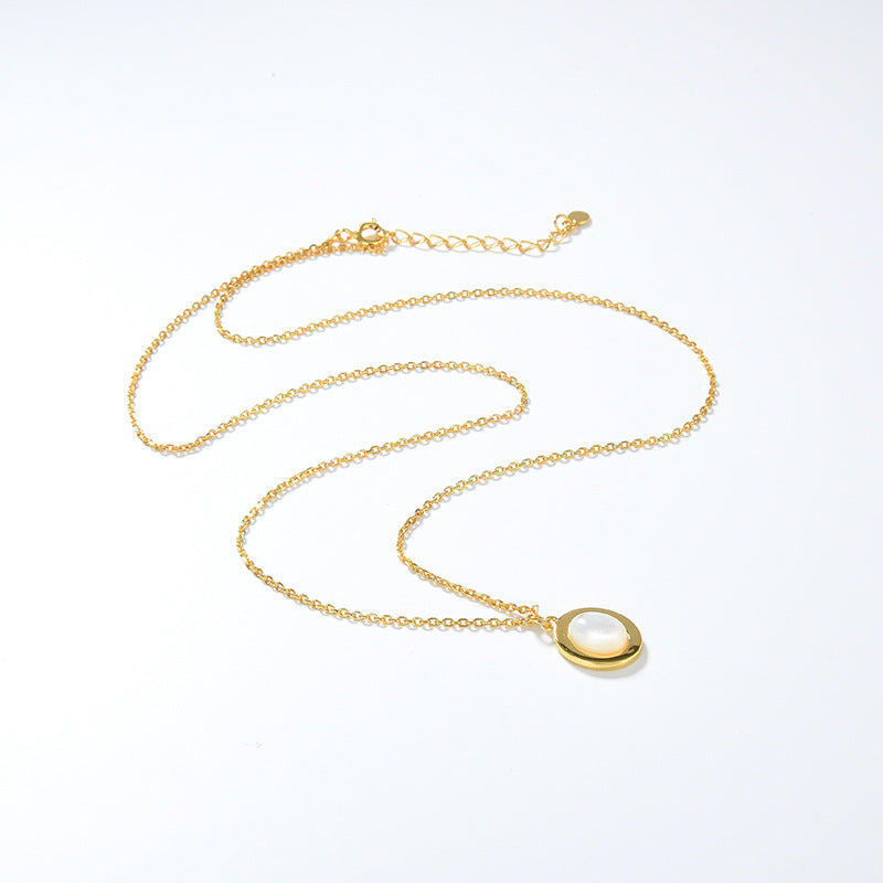 Deki Jewels Natural Moonstone Necklace，925 Silver, 18k Gold Plated