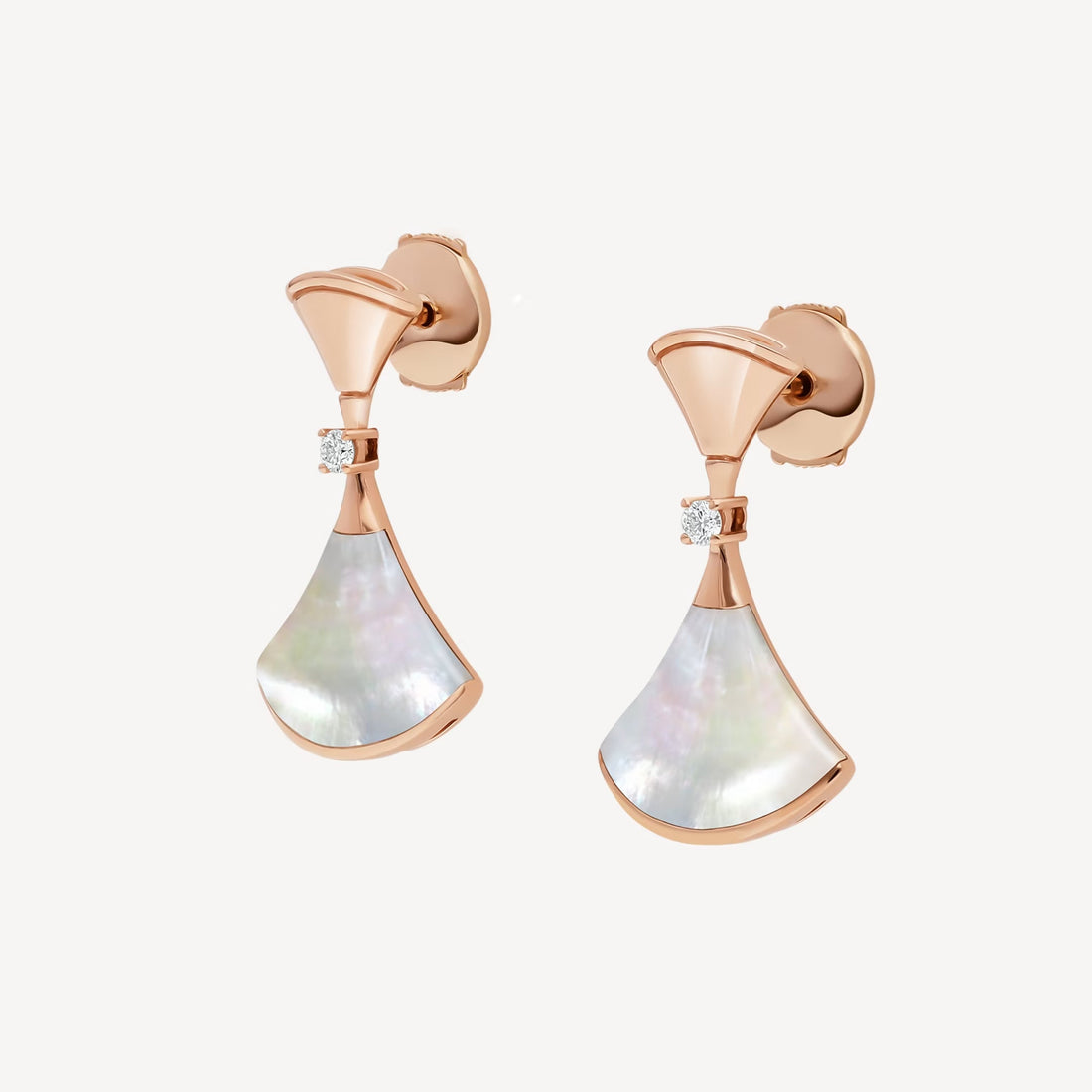 Deki Jewels Divas'Dream Earring,925 Silver,18k Gold Plated,Mother of Pearl