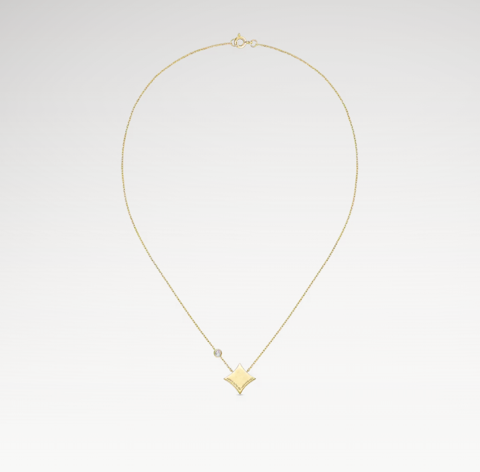 Deki Jewels Color Blossom Star Pendant Necklace,18k Gold Plated, Onyx And Zircon