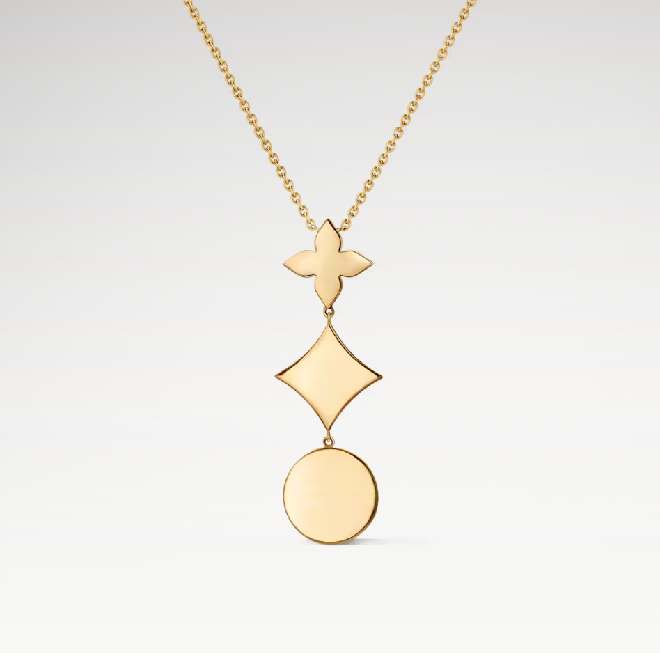 Deki Jewels Color Blossom Lariat Necklace,18k Gold Plated, Onyx And Zircon