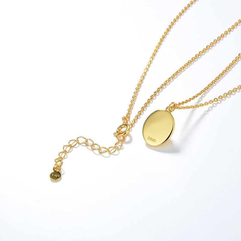 Deki Jewels Natural Moonstone Necklace，925 Silver, 18k Gold Plated
