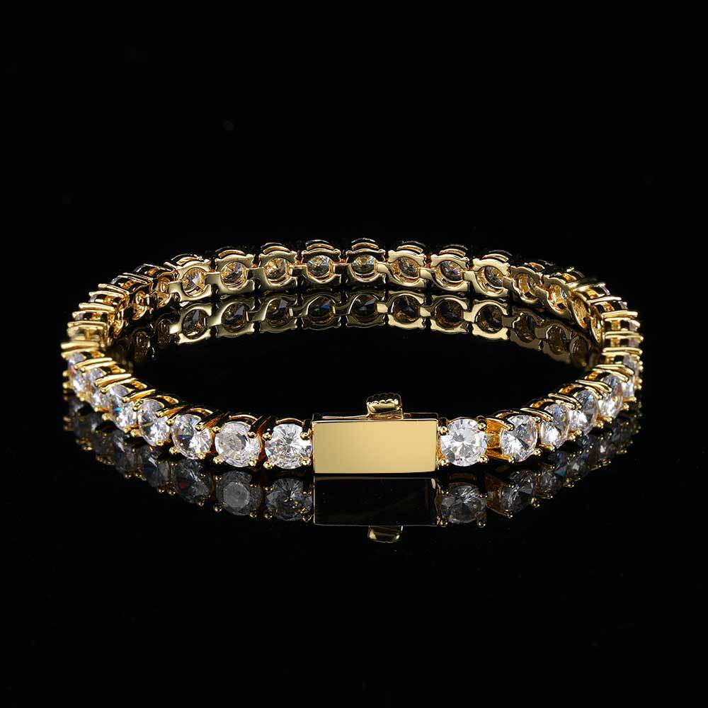 Round Cut Tennis Bracelet in Yellow Gold - 5mm