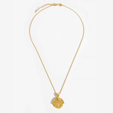 Deki Jewels Roman Vintage Coin Necklace, 925 Silver, 18k Gold Plated